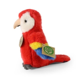 Plyšový papoušek červený ara 16 cm ECO-FRIENDLY