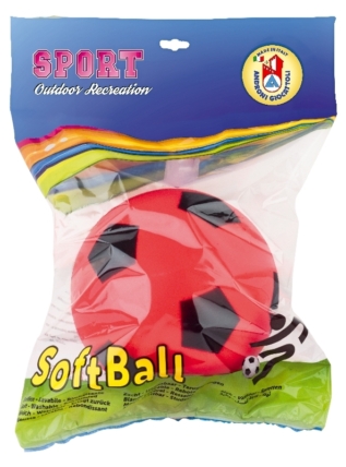 Androni Soft míč - průměr 12 cm červený