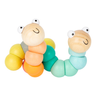 small foot Motorická hračka housenka 1ks růžová