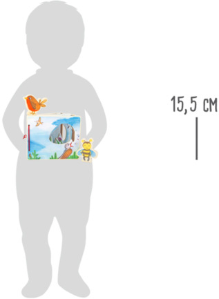 small foot Dřevěná obrázková knížka s včelkou