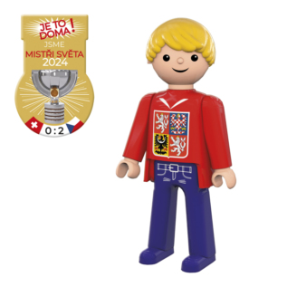 efko Igráček Fanoušek MS v hokeji 2024 červený dres - figurka