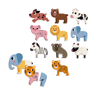 Vilac Dřevěné magnetky Legrační zvířátka