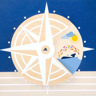 small foot Dřevěné chodítko Velryba