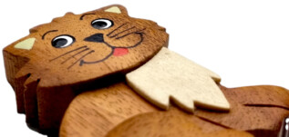 2Kids Toys Dřevěná magnetka velká Kočka