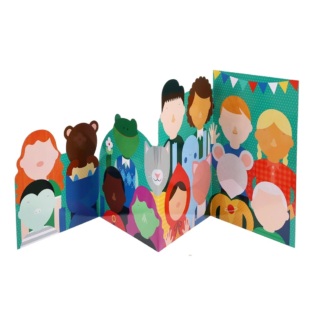 Petit Collage Znovupoužitelné samolepky se scénou Legrační obličeje