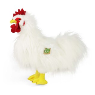 Plyšový kohout bílý 33 cm ECO-FRIENDLY