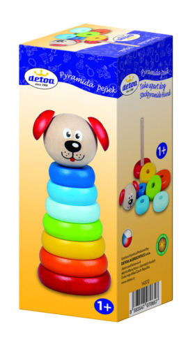 Dřevěná pyramida pejsek