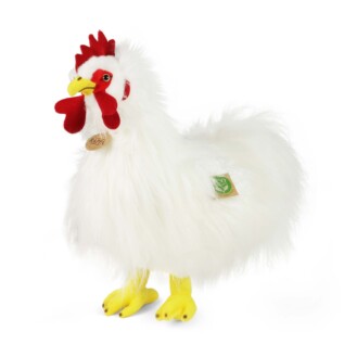 Plyšový kohout bílý 33 cm ECO-FRIENDLY