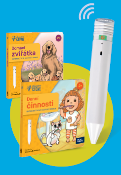 Albi tužka 2.0 + 2 knihy Kouzelné čtení (Denní činnosti, Domácí zvířátka)