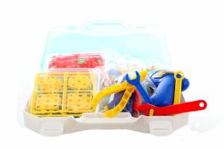 Stavebnice šroubovací s vrtačkou a kufříkem