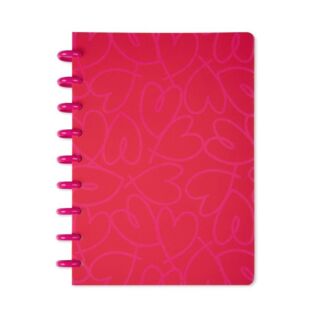 Červený kroužkový blok - Srdíčka