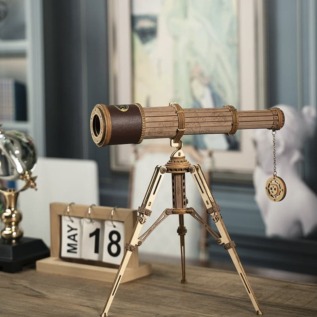 RoboTime 3D dřevěná mechanická skládačka Pirátský dalekohled