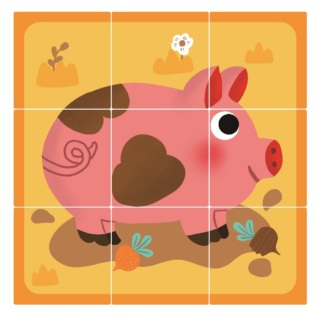 2Kids Toys Dřevěné kostky Farma