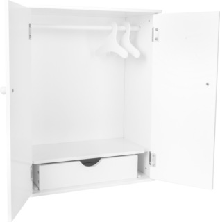 small foot Šatní skříň pro panenky bílá