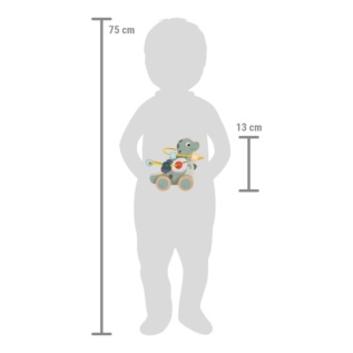 small foot Hračka na kolečkách s korálkovým labyrintem Dino