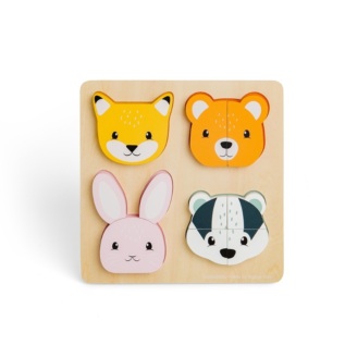 Bigjigs Toys Vkládací puzzle počítání Zvířátka