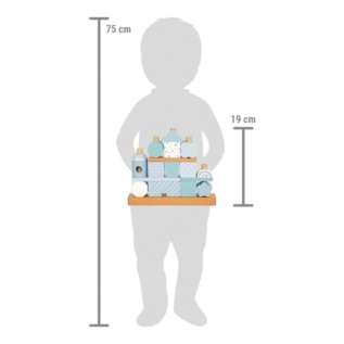 small foot Nasazování na tyč Domeček modrý