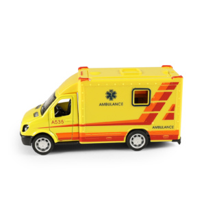 Auto ambulance / sanitka kov/plast 10 cm