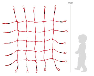 small foot Šplhací síť červená