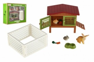 Králíkárna s výběhem plast s doplňky v krabici