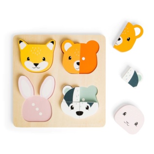 Bigjigs Toys Vkládací puzzle počítání Zvířátka