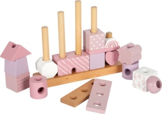 small foot Nasazování na tyč Domeček růžový