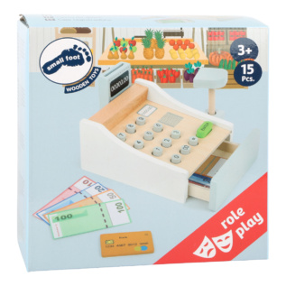 small foot Dřevěná evidenční pokladna bílá