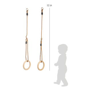 small foot Dřevěné gymnastické kruhy