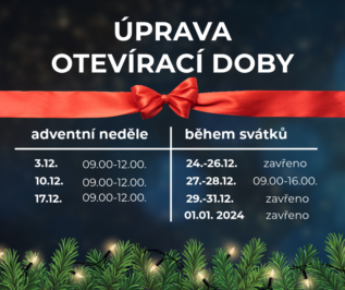 Informace k objednávkám a pracovní době