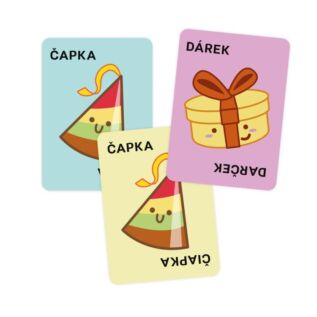 Taco, čapka, dort, dárek, pizza