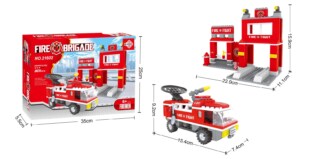 Kompatibilní stavebnice BLOXO hasiči stanice 260 ks