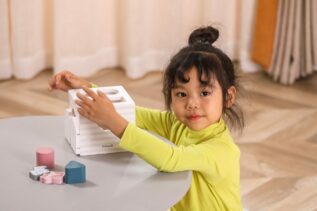 Dřevěná vkládačka se zvířátky