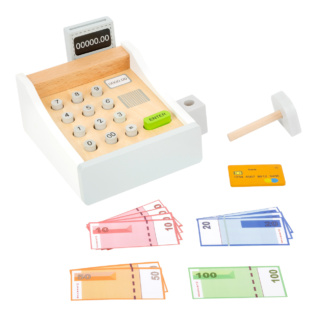 small foot Dřevěná evidenční pokladna bílá