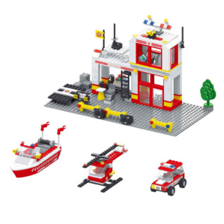 Kompatibilní stavebnice BLOXO hasiči stanice 368 ks