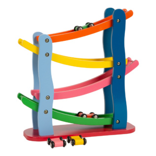 small foot Dřevěná závodní dráha 4 autíčka