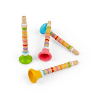 Bigjigs Toys Trumpetka 1 ks modrá