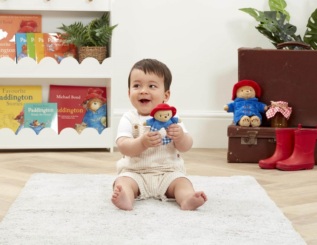 Rainbow Plyšové chrastítko Paddington modré