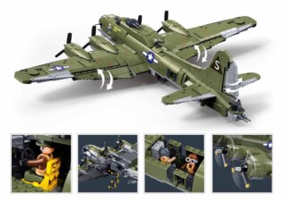 Sluban Model Bricks M38-B1367 Americký bombardér B-17G v měřítku 1:44