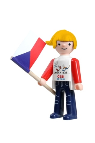 efko Igráček Fanynka I Hokej 2015 - figurka s vlajkou