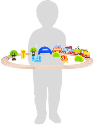 small foot Dřevěná vláčkodráha Moje zoo