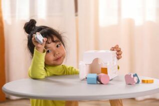 Dřevěná vkládačka se zvířátky