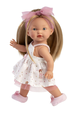 Llorens 28038 VALERIA - realistická panenka s celovinylovým tělem - 28 cm