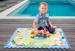 Pěnové Puzzle Vesnice 9 ks