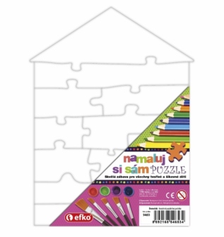 efko Namaluj si sám Domeček - kreativní puzzle bez potisku