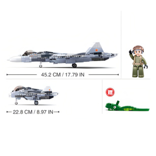 Sluban Model Bricks M38-B0986 Proudový stíhací letoun Su-57 2 v 1