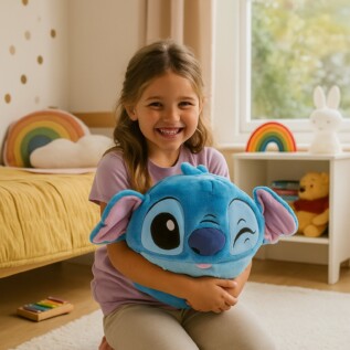 Cozy Noxxiez HW776 Stitch - hřejivý plyšový polštář 3 v 1