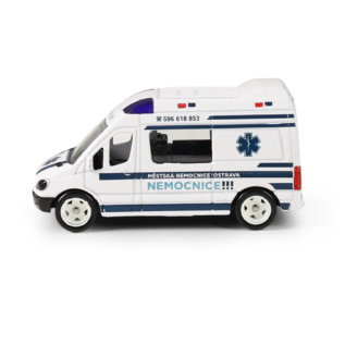 Kovové auto sanitka Městská nemocnice Ostrava 7 cm
