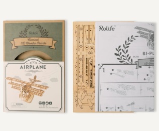 RoboTime 3D dřevěná skládačka Historické letadlo Historické letadlo