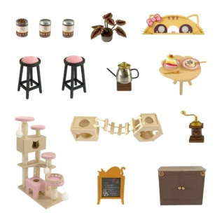 2Kids Toys miniatura domečku Kočičí kavárna se zahrádkou