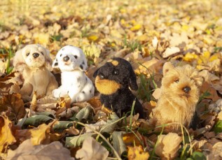 Plyšový pes sedící 11 cm ECO-FRIENDLY